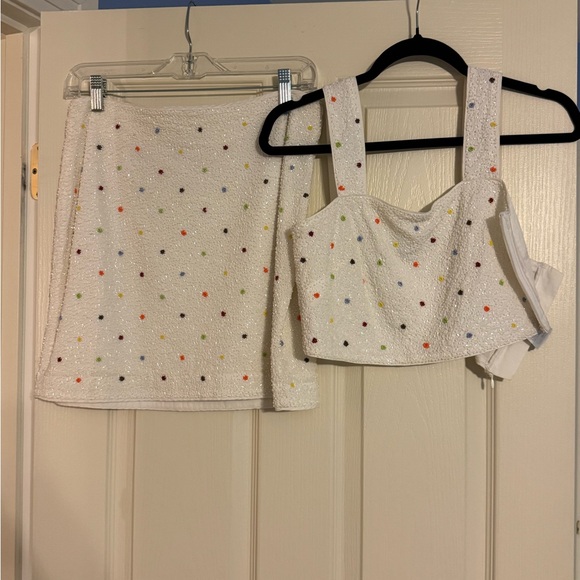 & Other Stories White Beaded Skirt Set - Picture 2 of 6